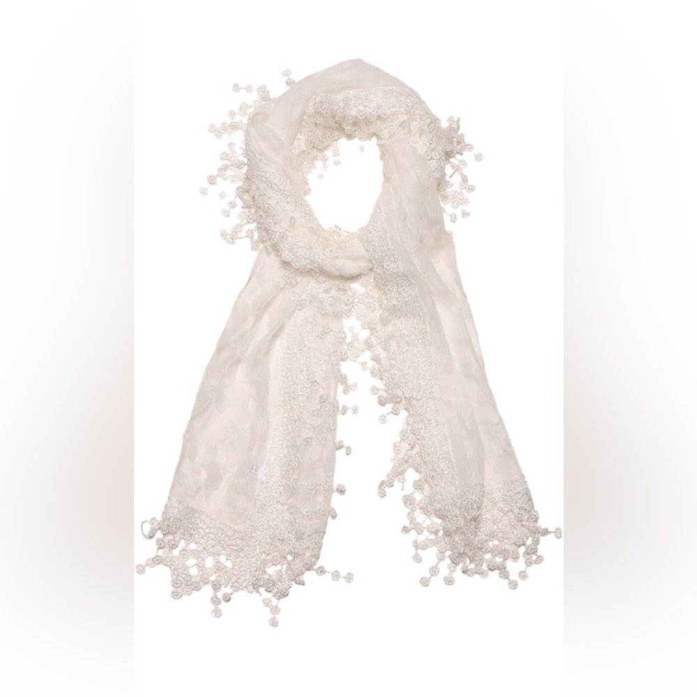 🌺🌼Cindy and Wendy Lightweight Soft Leaf Lace Fringes Scarf shawl for Women